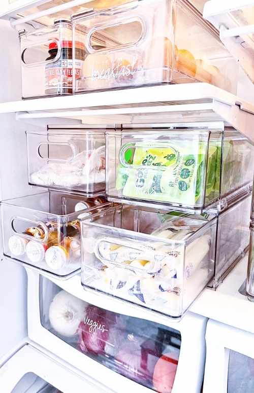 Home Kitchen Refrigerator organizing 101 with A Beautiful Mess 101 and The Container Store